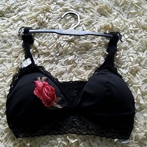 Sophie b. Black Lacey Rose Bralette
